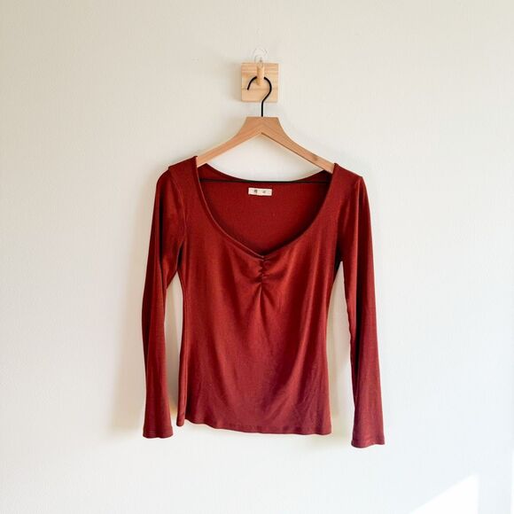 Madewell Fine Ribbed Sweetheart Tee Size S - Picture 4 of 8